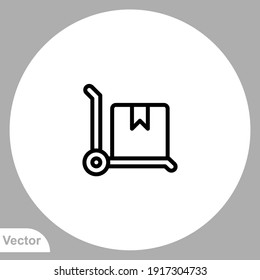 Trolley icon sign vector. Symbol, logo illustration for web and mobile.
