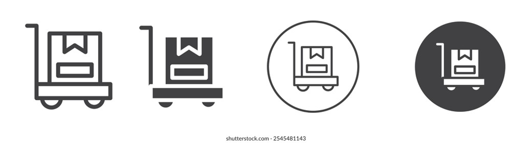 Trolleysymbol Einfache Kontur, Vektorlogo
