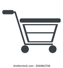 Trolley icon symbol. Flat icon design. Isolated in white background. Vector illustration.