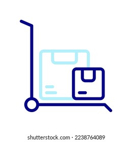 trolley icon, to transport heavy goods to their destination.