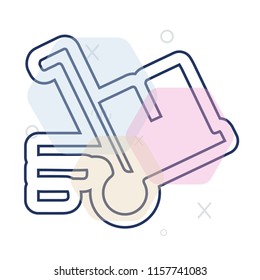 Trolley icon vector can be used as png, Trolley