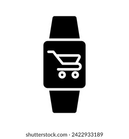 Trolley icon vector color editable