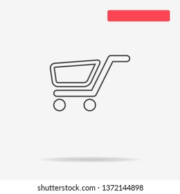 Trolley icon. Vector concept illustration for design.