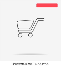 Trolley icon. Vector concept illustration for design.