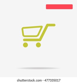 Trolley icon. Vector concept illustration for design.