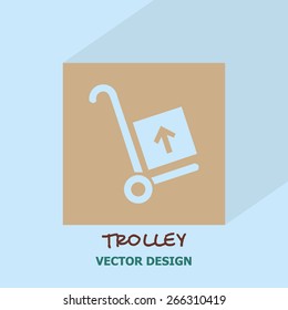 Trolley icon. vector design.