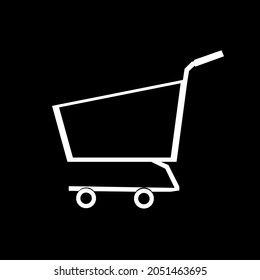 Trolley icon vector design with editable stroke.