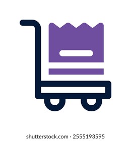 trolley icon. vector dual tone icon for your website, mobile, presentation, and logo design.