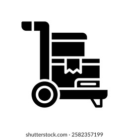 trolley icon. vector glyh icon for your website, mobile, presentation, and logo design.