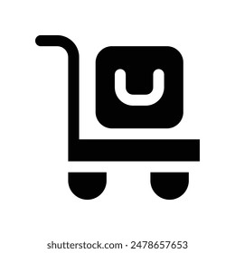 trolley icon. vector glyph icon for your website, mobile, presentation, and logo design.