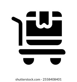 trolley icon. vector glyph icon for your website, mobile, presentation, and logo design.
