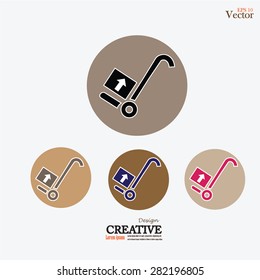 Trolley icon. Vector illustration.