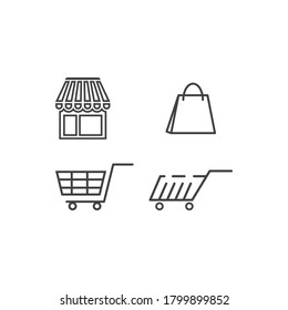 Diseño de la ilustración vectorial de los iconos de los tramos