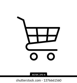 Trolley Icon Vector Illustration Logo Template
