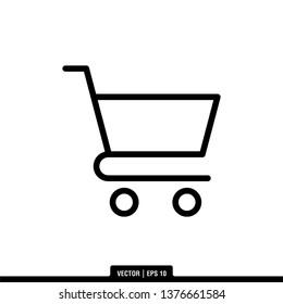 Trolley Icon Vector Illustration Logo Template
