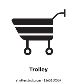 Trolley icon vector isolated on white background, Trolley transparent sign , vacation symbols