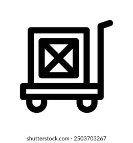 trolley icon. vector line icon for your website, mobile, presentation, and logo design.