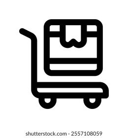 trolley icon. vector line icon for your website, mobile, presentation, and logo design.