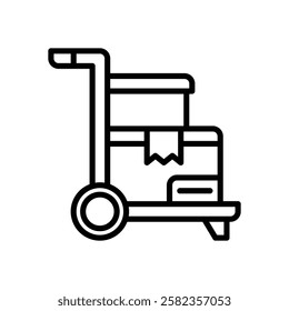 trolley icon. vector line icon for your website, mobile, presentation, and logo design.