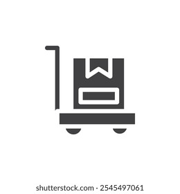 Contorno del logotipo del Vector del icono de la carretilla
