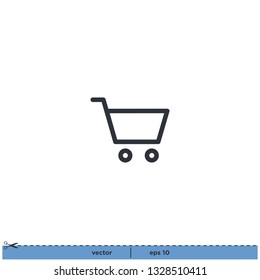 Trolley icon vector logo template
