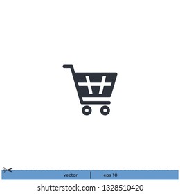 Trolley icon vector logo template