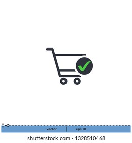Trolley icon vector logo template
