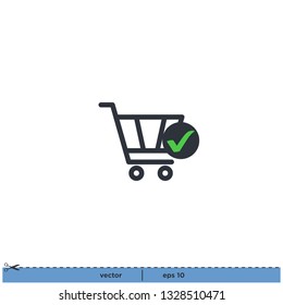 Trolley icon vector logo template