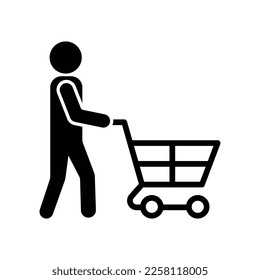 Trolley icon vector on trendy design