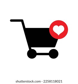 Trolley-Symbol-Vektorgrafik auf trendigem Design