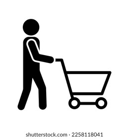 Trolley icon vector on trendy design