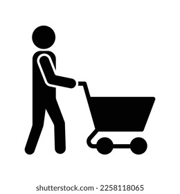 Trolley icon vector on trendy design