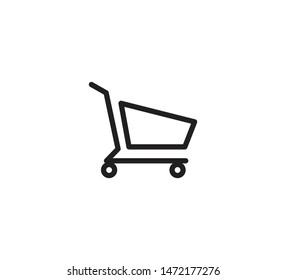Trolley icon vector shopping illustration