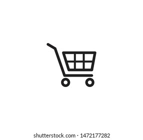 Trolley icon vector shopping illustration