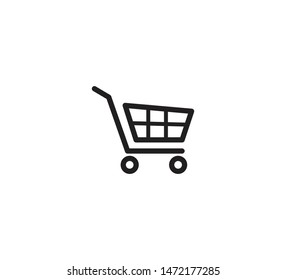 Trolley icon vector shopping illustration