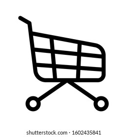 Trolley icon vector shopping illustration. editable icon vector illustration