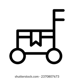 Design-Illustration des Trolley-Symbols mit Vektorsymbol