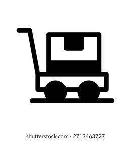 Vektorsymbol-Entwurfsgrafik des Trolleysymbols