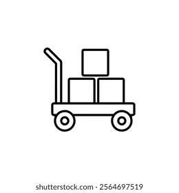 trolley icon vector symbol isolated