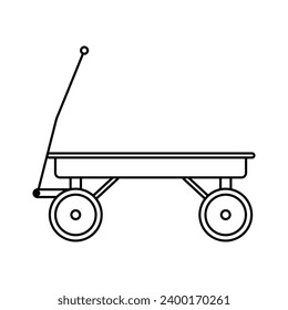Trolley Icon: A versatile symbol for logos, representing efficiency and mobility. Ideal for various applications and design purposes.