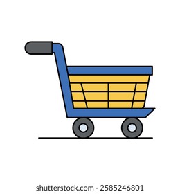 trolley icon with white background vector stock illustration