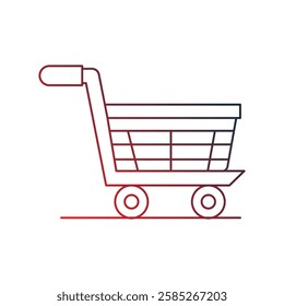 trolley icon with white background vector stock illustration