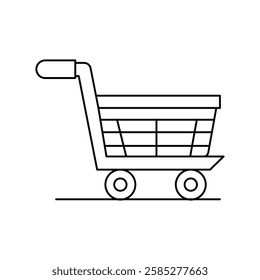 trolley icon with white background vector stock illustration