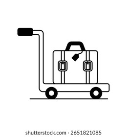 ícone de carrinho com fundo branco vetor ilustração stock