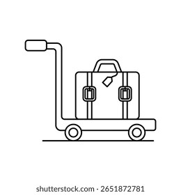ícone de carrinho com fundo branco vetor ilustração stock