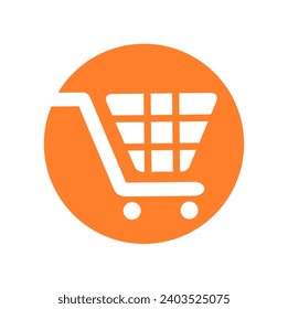 una imagen o un icono del carro, puede ser utilizado como un logotipo de comercio electrónico o como un signo para recoger un troleado en el supermercado