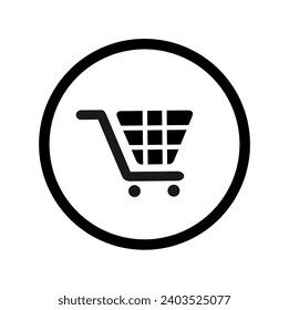 una imagen o un icono del carro, puede ser utilizado como un logotipo de comercio electrónico o como un signo para recoger un troleado en el supermercado