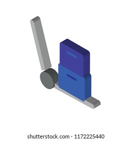 Trolley isometric left top view 3D icon