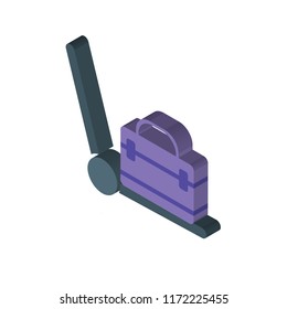 Trolley isometric left top view 3D icon