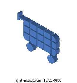 Trolley isometric left top view 3D icon